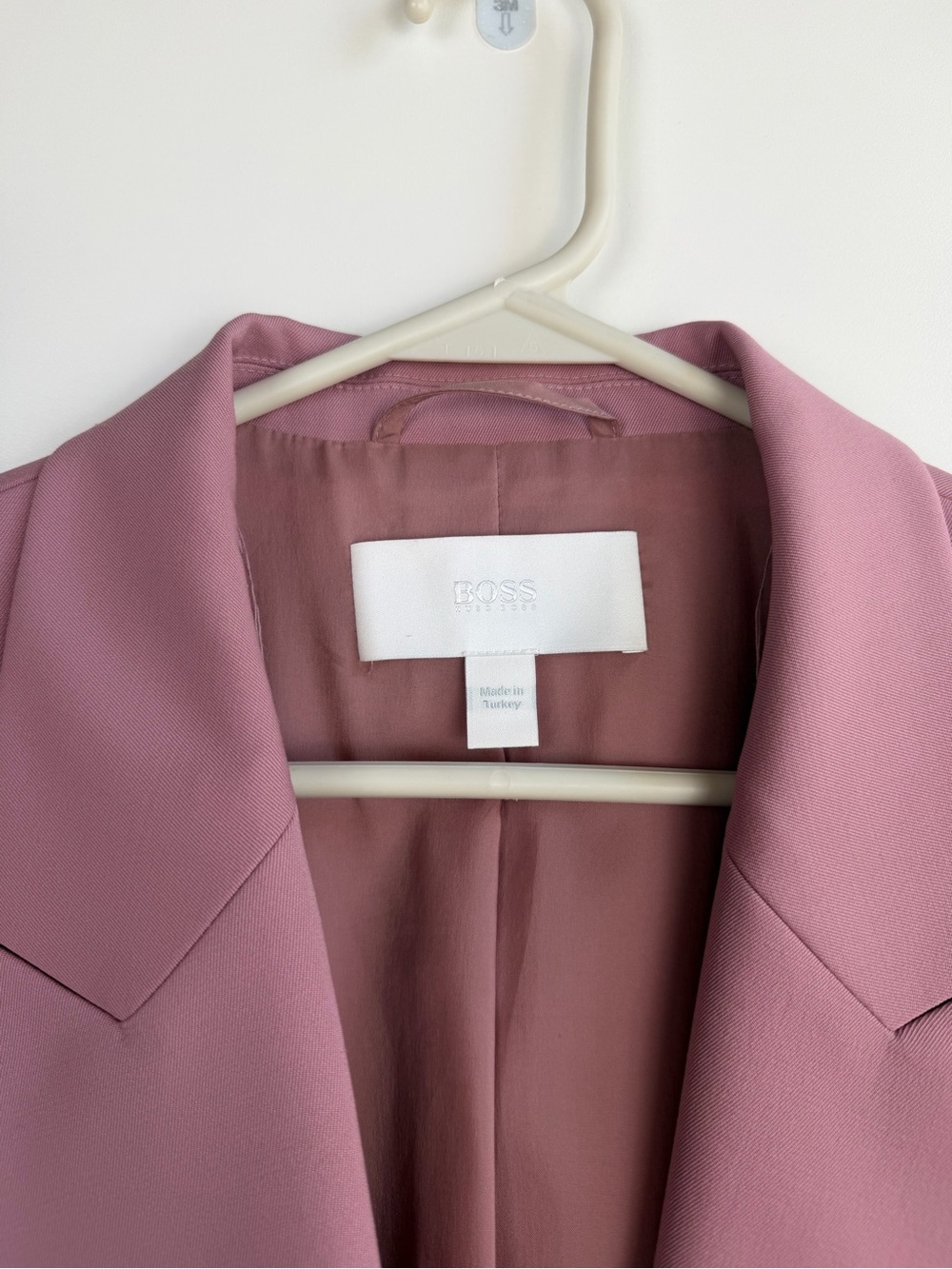 BOSS Hugo Boss Jericoa Stretch Wool Double-Breasted Blazer in Petal Pink US Sz 6 - Picture 5 of 10